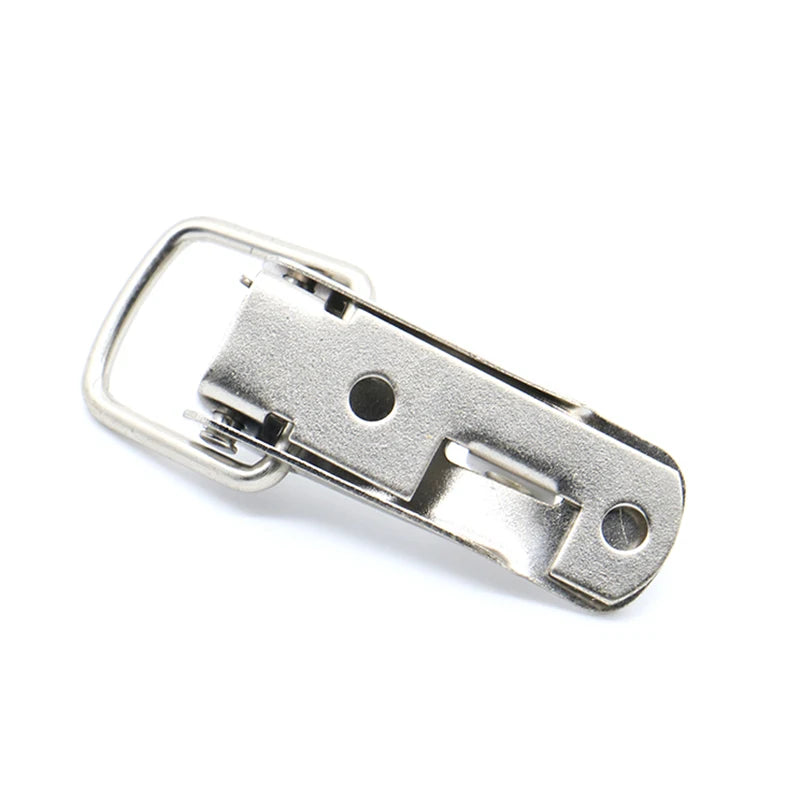 KAK Cabinet Boxes Spring Loaded Latch Catch Toggle Hasp Mild Steel Hasp For Sliding Door Simple Window Hardware Tool Box Lock