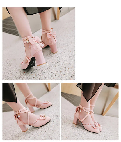 7-15 Years Old Girls High Heels Shoes Pink White Princess Girls Dress Shoes Summer Girls Party Shoes  X#12/10D50