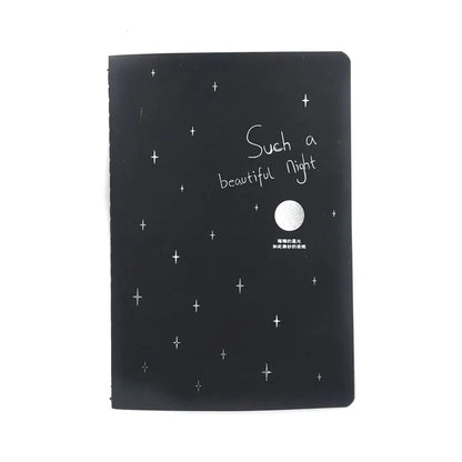 9Pc Pen+1pc Notebook Set 2025 Sketchbook Diary for Graffiti Soft Cover Black Paper Sketch Book Notebook Office School Supplies