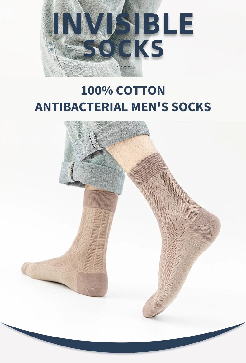 MiiOW 5 Pairs/Lot Cotton Socks Men's Casual Dress Socks Printing Winter Warm Long Male High Quality Colorful Socks For Man Gift