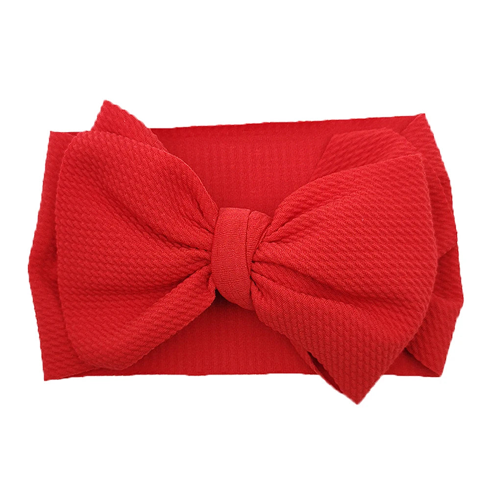 Solid Baby Headband Adjustable Big Bowknot Hair Band Oversize Turban Newborn Headwear For Baby Girls Fashion Hair Accessories