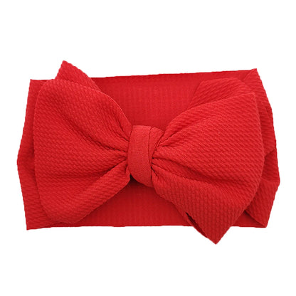 Solid Baby Headband Adjustable Big Bowknot Hair Band Oversize Turban Newborn Headwear For Baby Girls Fashion Hair Accessories