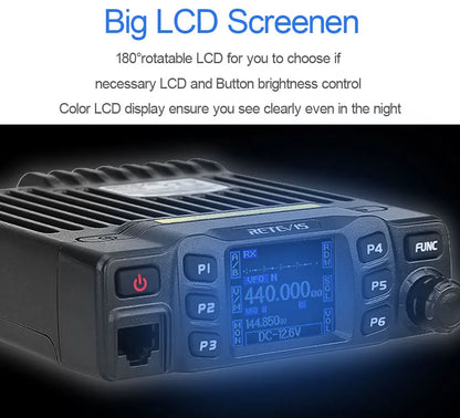 Retevis RT95 Mobile Ham Radio Two-way Car Radio VHF UHF Dual Band Mobile Radio Station Transceiver Base Station for Camping