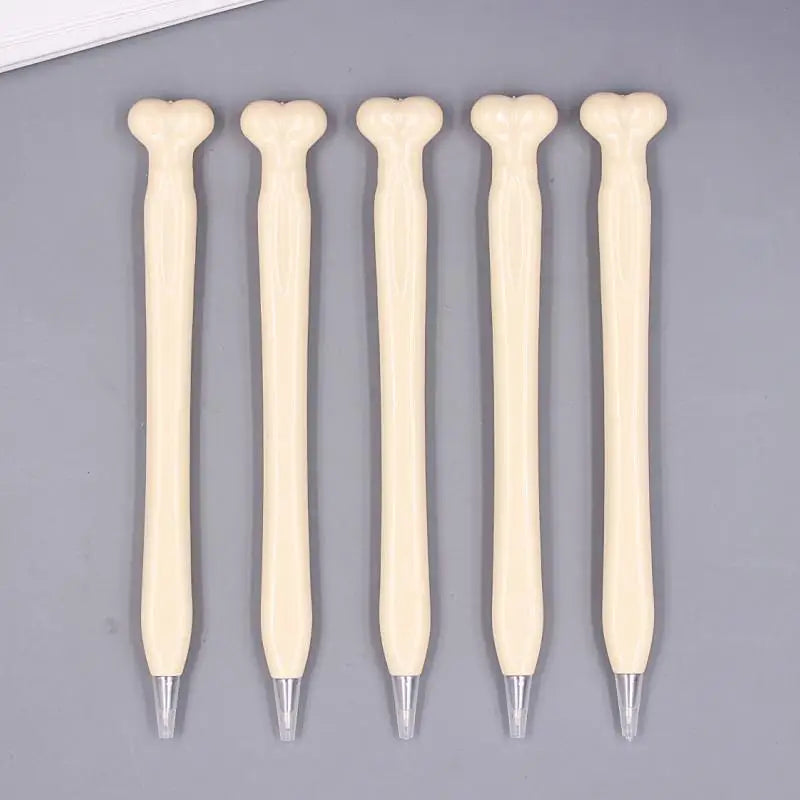 Jonvon Satone 50 Pcs Wholesale Bone Shape Ballpoint Pen Novelty Pen Writing Supplies Gifts School Office Stationery Blue Refill