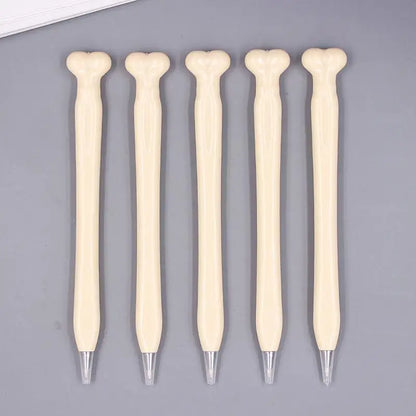 Jonvon Satone 50 Pcs Wholesale Bone Shape Ballpoint Pen Novelty Pen Writing Supplies Gifts School Office Stationery Blue Refill