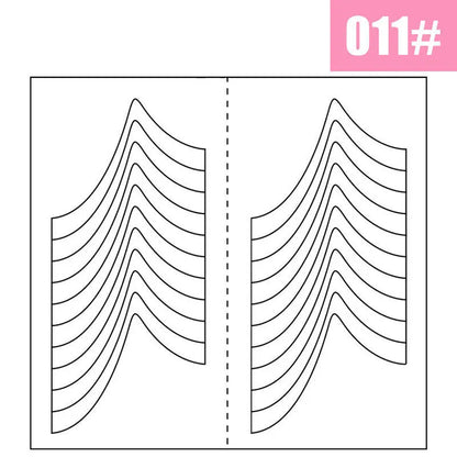 2pcs French Manicure Nail Wraps Stickers, Nail Art Form Fringe Tip Guides for DIY Nail Decoration