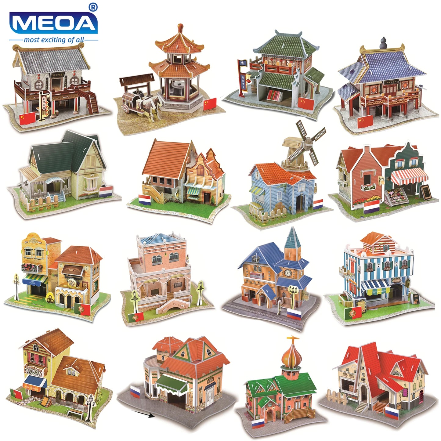 40 Style World Famous Architecture Building 3D Puzzle Model Construction 3D Jigsaw Puzzle Toys For Kids Christmas Gift