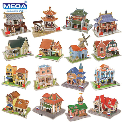 40 Style World Famous Architecture Building 3D Puzzle Model Construction 3D Jigsaw Puzzle Toys For Kids Christmas Gift