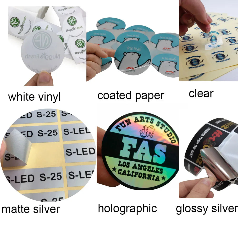 Custom Circle Logo Sticker DIY Personalized 2-8cm Design Your Own Logos Seal Labels for Botttles and Cans Wedding Gift  Pack