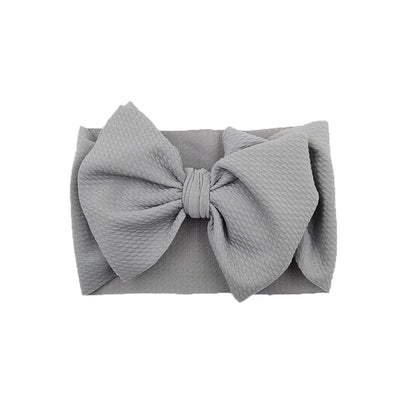 Solid Baby Headband Adjustable Big Bowknot Hair Band Oversize Turban Newborn Headwear For Baby Girls Fashion Hair Accessories