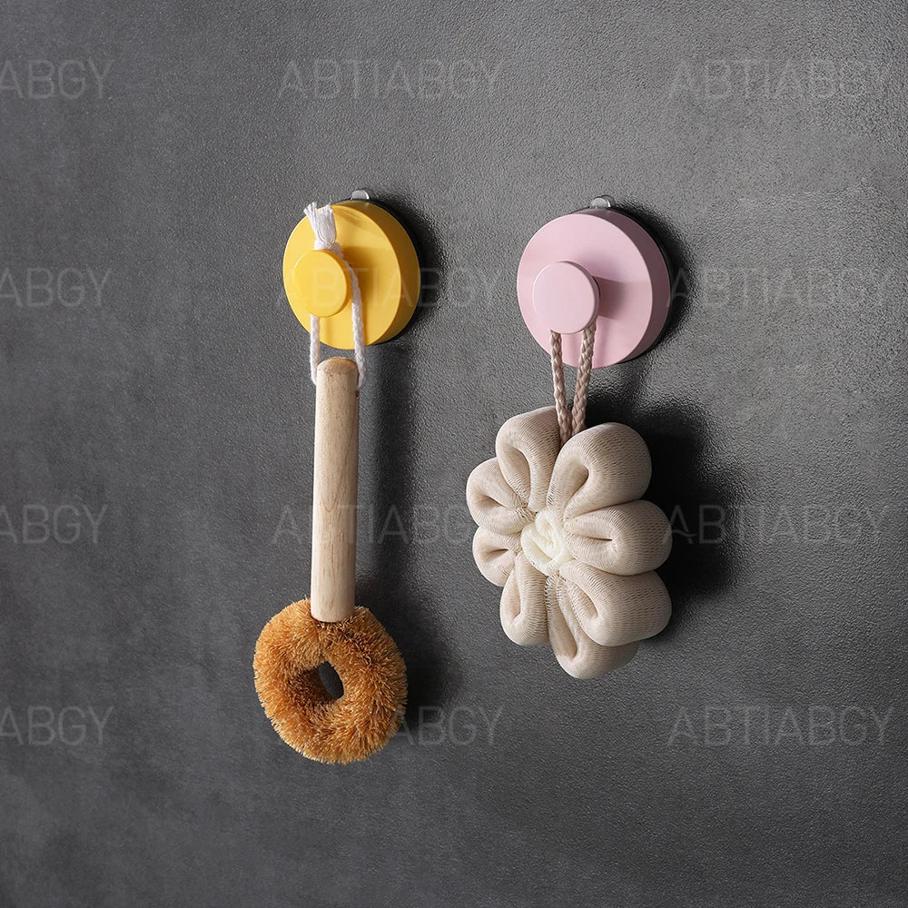 1/2/4pcs Strong Vacuum Suction Cup Hooks Punch-free Robe Hook Reusable Towel Holder For Kitchen Bathroom Home Accessories