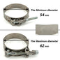 1 Pc 2.0" 2.25" 2.5" 2.75" 3.0" 3.25" 3.5" 4.0" T-Bolt Exhaust Clamp Intake Turbo Exhaust Intercooler Silicone Coupler