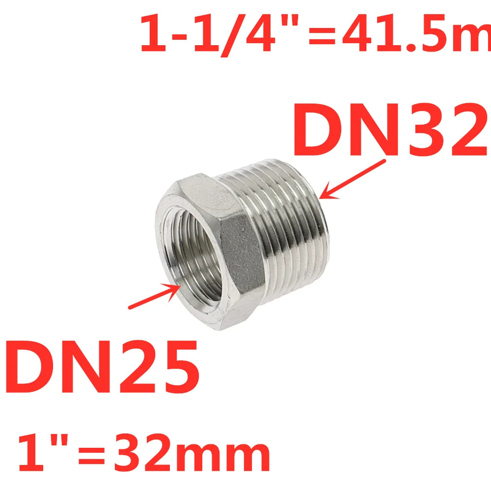 Tonifying Heart Reducer Bushing 1/8" 1/4" 3/8" 1/2" BSP Male/Female Thread SS304 Stainless Steel Pipe Fittings For Water Gas Oil