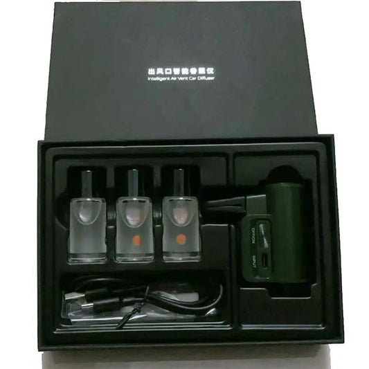 Electric Auto Air Diffuser Aroma Car Air Vent Humidifier Mist Wood Grain Oil Aromatherapy Car Air Freshener Perfume Fragrance