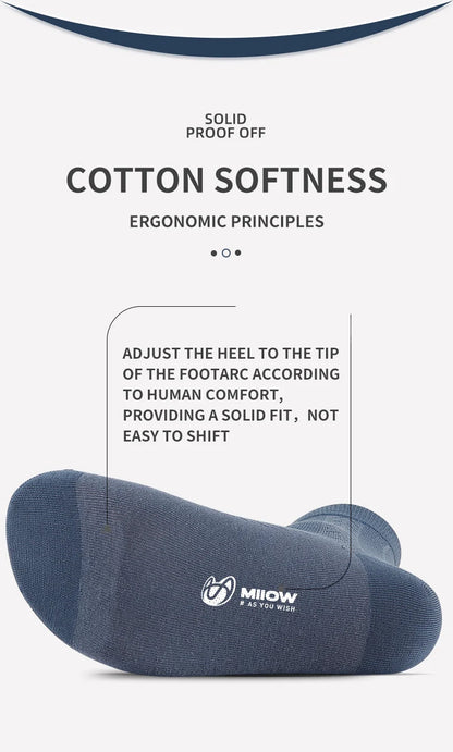 MiiOW 5 Pairs/Lot Cotton Socks Men's Casual Dress Socks Printing Winter Warm Long Male High Quality Colorful Socks For Man Gift