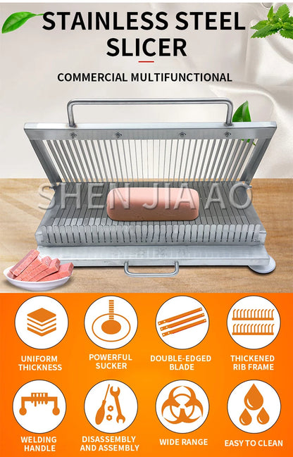 Multi-function Slicing Hand Pressure Thickened Stainless Steel Double-blade Sharp Manual Slicer Vegetable Cooked Food Slice
