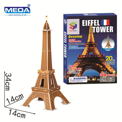 40 Style World Famous Architecture Building 3D Puzzle Model Construction 3D Jigsaw Puzzle Toys For Kids Christmas Gift
