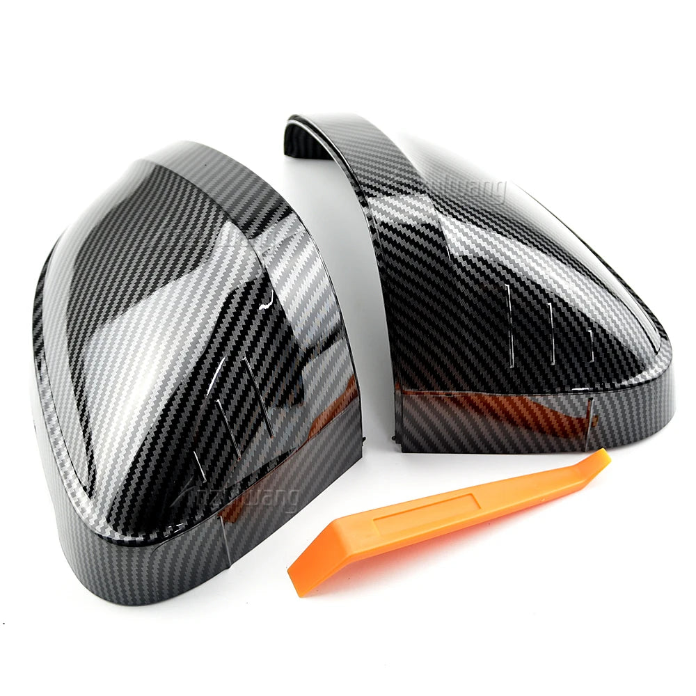 2pcs Glossy Black Side Rear View Rearview Mirror Replace Cap Cover For Audi A4 S4 RS4 B9 2016 -2020 A5 S5 RS5 8W6 Car Styling