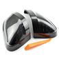 2pcs Glossy Black Side Rear View Rearview Mirror Replace Cap Cover For Audi A4 S4 RS4 B9 2016 -2020 A5 S5 RS5 8W6 Car Styling