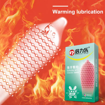 Rubber Condom With Tendrils Sex Toys Ice Fire Feeling Penis Sleeve For Adults 18 Stimulation Safety Condoms Erotic Products