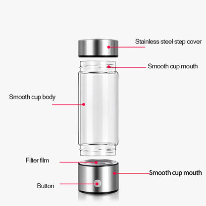 Titanium Portable Hydrogen-Rich Water Cup Water Ionizer Maker/Generator Super Antioxidants ORP Hydrogen Alkaline Water Bottle