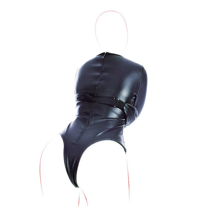 BDSM Bondage Long Sleeve Bodysuit,Adjustable Belt,Leather Arm Binder Restraint Straitjacket,Slave Cosplay Costume Women Sex Toys