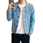 Hot 2026 Fashion Mens Denim Jackets Slim Fit Mens Jeans Jacket Cotton Outwear Coat Long Sleeve Hole Male Clothing Size M-4XL