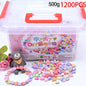 1000Pcs DIY Handmade Beaded Toy with Storage Box Creative Girl Jewelry Bracelet Jewelry Making Toys Children Gift