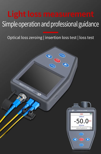 YOUYSI  4 in 1 FTTH OTDR Mini Optical Power Meter Stable light source VFL Multifunction can Test Active Fiber OTDR YYS-306N