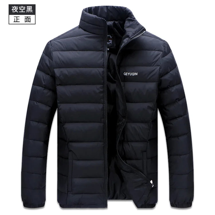 Quality Stand Collar Winter Duck Down Coats Men Warm Light Down Jackets Male Father's Down Coat Fashion Puffer Jackest  JK-826