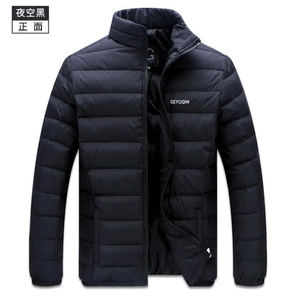Quality Stand Collar Winter Duck Down Coats Men Warm Light Down Jackets Male Father's Down Coat Fashion Puffer Jackest  JK-826
