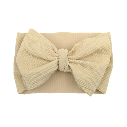 Solid Baby Headband Adjustable Big Bowknot Hair Band Oversize Turban Newborn Headwear For Baby Girls Fashion Hair Accessories