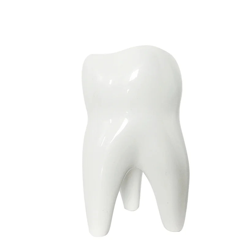 Dental Tooth Shape Flower Vase Home Decoration Pot Creative Garden Planter Pot Ceramic Pen Holder Cute   Dentistry Dentist Gifts