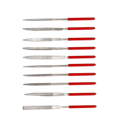 140mm 10PCS Diamond Mini Needle File Set Hand Tools for Ceramic Glass Gem Stone Hobbies and Crafts 3D Print Model Polish