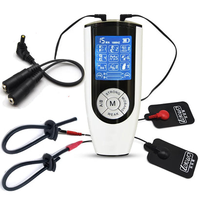 Electro Shock E-Stim Estim Kit Conductive Bands Penis Ring Extender Enlarger,Male Masturbator Cock Ring,BDSM Toys