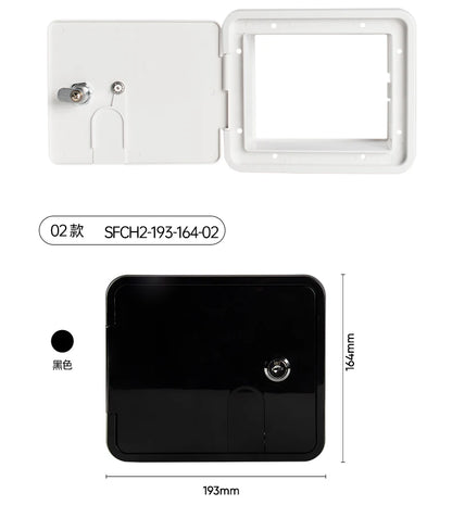 Boat Square Electric Cable Hatch Access Door & 2 Keys Electric Power Cord Cable Hatch For Marine RV Yacht Motorhome Camper