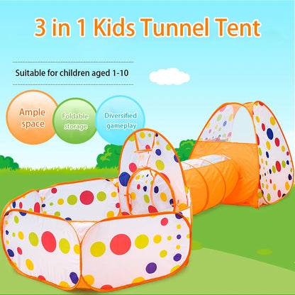 IMBABY 3 In 1 Children Balls Pool Toys Tent Crawling Tunnel Foldable Baby Ballon Playpen Kids Tent Ball Pit Baby Playground