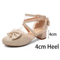 7-15 Years Old Girls High Heels Shoes Pink White Princess Girls Dress Shoes Summer Girls Party Shoes  X#12/10D50