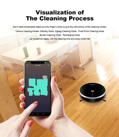 LIECTROUX/LILIN C30B Robot Vacuum Cleaner 6000Pa Suction, Map navigation with Memory,Wifi APP,Electric Water Tank,Wet Mop