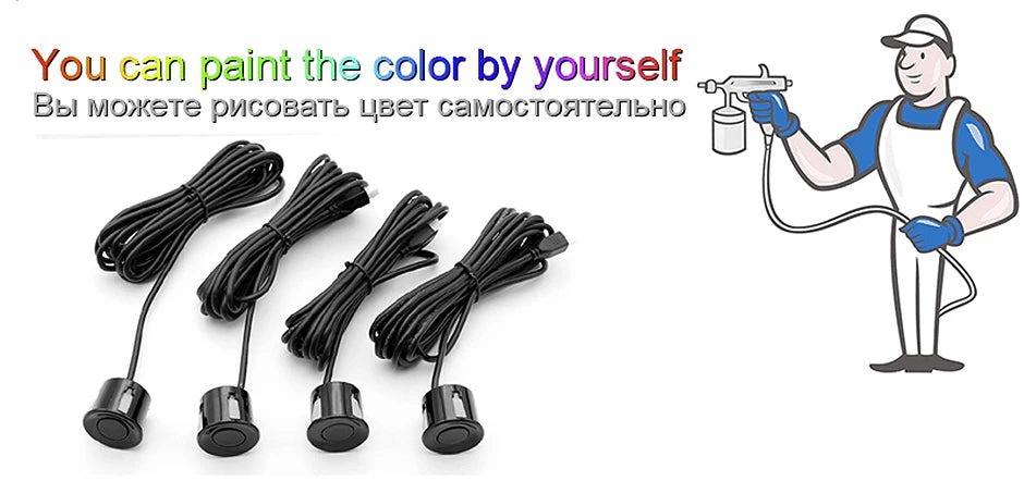 CVBS GreenYi Dual Core CPU Car Video Parking Sensor Reverse Backup Radar Assistance, Auto Parking Monitor Digital Display