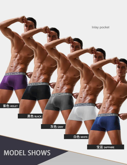 Sexy Men Underwear Modal Boxer Shorts Breathable Panties Man Bullet Separation Pouch Underpants Male Trunks Cueca Calzoncillo