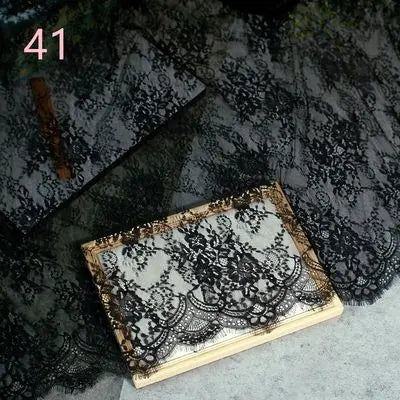 3Meter Exquisite Eyelash Lace 150CM White Lace Fabric Wedding Dress Sexy Lingerie DIY Clothes Accessory Wholesale Prices