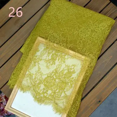 3Meter Exquisite Eyelash Lace 150CM White Lace Fabric Wedding Dress Sexy Lingerie DIY Clothes Accessory Wholesale Prices