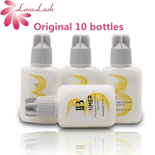15 ml „Ibeauty“ gruntas blakstienų priauginimo klijams, Korėja, profesionali skaidraus grunto makiažo priemonė, 10 buteliukų