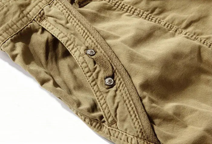 2025 Summer New High Quality Cargo Shorts Men Casual Workout Military Men's Shorts Multi Pocket Knee Length Short Pants