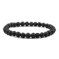 Hot Sale 2pcs/Set Couples Beaded Bracelets Tiger Eye Black Lava Natural Stone Beaded Bracelets Malachite Energy Elastic Jewelry