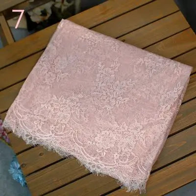 3Meter Exquisite Eyelash Lace 150CM White Lace Fabric Wedding Dress Sexy Lingerie DIY Clothes Accessory Wholesale Prices