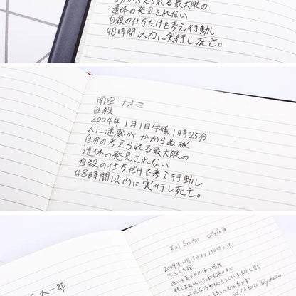 A5 Anime Death Note Notebook Set Leather Journal and Necklace Feather Pen Animation Art Writing Journal Death Note Notepad