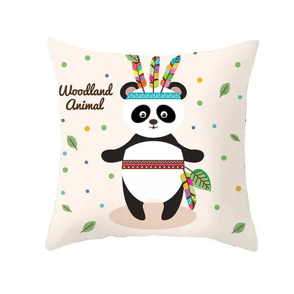 Funny Cute Animal Cushion Cover Cartoon Creative African Tribe Fox Pillow Case For Sofa Home Textile Pillow Covers Pillowcase