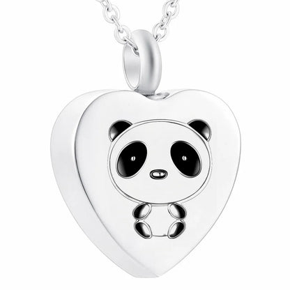 Stainless Steel Silver Cremation Jewelry Forever in My Heart Ashes Keepsake Urns Pendant Necklace for Women, 20 Inch Link Chain